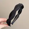 2024 Nova Faixa de Cabelo de Organza com Coroa Alta Tendência Antiderrapante Larga Acessório de Cabelo Elegante de Alta Qualidade Grampo de Cabelo de Pressão