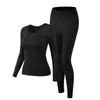 Capa base de belleza ultrafina Ropa interior térmica para mujer Ropa de otoño Conjunto de pantalones de otoño Capa base invisible sin costuras que genera calor Invierno