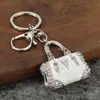 Llavero Creativo de Lujo con Bolsa de Goteo de Aceite y Pedrería, Colgante de Llave de Metal, Accesorio para Mochila, Llavero al por Mayor
