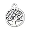 Colgante de Aleación de Plata Antigua Árbol de Hojas Serie Árbol de la Vida Accesorios para Joyería para Hacer Pulseras y Collares con Cuentas