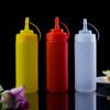 Botella para Condimentos, Botella Exprimidora, Botella Exprimidora de Plástico para Ketchup de Ensalada, Botella para Salsa BBQ, Aceitera, Botella para Condimentos, Uso Doméstico en la Cocina