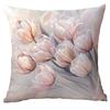 Temu funda de almohada nueva transfronteriza hermosa flor de acuarela impresión digital sofá funda de almohada de poliéster