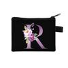 Nuevo Monedero Digital de Flores 26 Bolsa para Monedas Estampada Conveniente para Niños Bolsa para Llaves de Moda Bolsa para Almacenamiento de Identificación