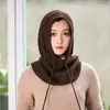 Bufanda de Cuello Tejida de Lana con Capucha y Bufanda, Suéter de Cuello Engrosado de Doble Propósito, Otoño para Hombres y Mujeres, Cálido y Anti-Nuevo Estilo
