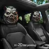 Funda de reposacabezas de coche de terror y divertida, funda de asiento a prueba de polvo, almohada de coche y funda de almohada para el cuello altamente transpirables