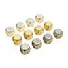 Relleno de Oro de 18K Cubos Cuadrados Chapado Conservador del Color Oro Real Espaciadores de Esquina Redondeada Hechos a Mano DIY Biselado Collar Suelto Materiales para Accesorios de Collar