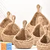 Cesta de Frutas para Almacenamiento de Verduras Montada en Pared Transfronteriza Red de Bolsa de Red Forma de Gota de Agua Colgante de Pared Tejida con Cuerda de Algodón Hecha a Mano Colgante de Pared
