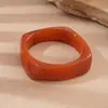 Pulsera Cuadrada Irregular de Resina Color Café Transfronteriza Europea y Americana Pulsera de Temperamento Exagerado Retro Pulsera de Moda Versátil para Mujer