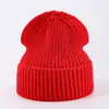 Chapéu de Lã Tricotado de Cor Sólida Simples Popular Outono e Inverno Transfronteiriço Chapéu de Lã Versátil Moderno Chapéu Quente Unissex