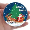 Novo pingente de Natal transfronteiriço pingente de carro de acrílico 2D pingente decorativo venda direta da fábrica estilo de Natal Qisheng