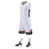 Traje de basquete americano em estoque impressão mais número adulto crianças secagem rápida respirável traje de treino para mapa personalizado traje de basquete