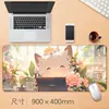Venta Directa de Fábrica, Alfombrilla de Ratón Grande, Alfombrilla Creativa para Escritorio de Gato Anime, Alfombrilla de Ratón Antideslizante con Borde Bloqueado de Precisión