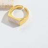 Nuevo anillo ajustable con apertura retro, combinable con todo, en forma de V, estilo moderno y con un diseño distintivo de circonitas para mujer.