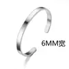 Pulsera de acero de titanio transfronteriza moda simple pulsera de acero inoxidable no se decolora pulsera abierta en forma de C joyería Joker venta al por mayor
