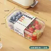 Caja de Almacenamiento Transparente de Doble Capa para Cocina para Cebollas, Jengibre, Ajo y Granos, Caja de Almacenamiento para Conservación en Refrigerador, Caja Portátil de Alta Apariencia para Snacks y Frutas para Exteriores