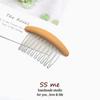 Pente de Cabelo para Mulheres, Acessório de Cabelo Estilo Ins, Pente com Dentes de Ferro Fosco, Grampo de Cabelo Simples, Presilha de Cabelo Antiderrapante, Design Geométrico, Feito à Mão