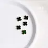 Decoraciones de Trébol de Cuatro Hojas para Uñas, Aleación Iridiscente de Nácar con Borde de Flor, Accesorios Rosas para Uñas al por Mayor, Coloridos