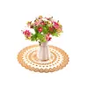 Mantel individual creativo PVC dorado posavasos mantel individual estilo europeo aislamiento 30 cm redondo base para vasos de vino