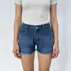 Shorts Jeans Azuis Casuais Tendência Europeus e Americanos Populares com Franjas Jeans Feminino