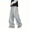Calça Esportiva Casual Longa de Design Hasselblad com Bloqueio de Cores Reto Solto para Uso Externo Estilo Casal Masculino