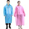 Capa de Chuva Portátil para Caminhada ao Ar Livre, Material EVA Espessado, Poncho de Chuva com Capuz de Peça Única, Não Descartável, À Prova de Tempestade