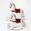 Caballo Mecedora de Madera Retro Europeo Viejo Colorido Pequeño Caballo de Madera Decoración de Escritorio para el Hogar Habitación de Niños Adorno Dorado Caballo
