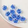 Cuentas de vidrio soplado de flor de durazno de 14 mm estilo ins, materiales para joyería hecha a mano DIY para aretes, collares y pulseras