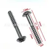 Tornillo Autoperforante de Cabeza Plana Redonda con Cabeza de Flor de Ciruelo, Tornillo de Cola Plana de Rosca Parcial M6*40, Tornillo No Estándar de Cuadrado Interior
