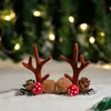 Diademas y Pasadores Decorativos Navideños Transfronterizos Temática de Muñeco de Nieve Navideño con Astas Diademas con Astas Disfraces Festivos Infantiles Diademas con Astas