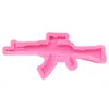 Pistola Mecánica Pistola Bala Arma Molde de Silicona de Fondant Decoración de Chocolate Casera Horneado de Pasteles