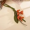 Llavero Minimalista Estilo Ins de Cuero Repujado Tulipán, Decoración Versátil de Verano, Colgante para Bolso, Accesorio para Teléfono, Regalo