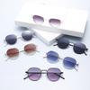 2305 gafas de sol redondas de metal UV400 comercio exterior transfronterizo Amazon Tiktok moda Europa y Estados Unidos retro protector solar