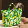 Plataforma independente Temu transfronteiriça nova bolsa de mão à prova d'água PVC+lona para o dia a dia portátil bolsa de ombro bolsa tote