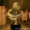 Sete crimes envolvendo luz noturna 3D acrílico LED luz colorida variável plug USB uso duplo comércio exterior instruções em inglês