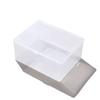 Caja de almacenamiento de borlas de polvo de 20 piezas con explosiones transfronterizas, caja vacía, a prueba de polvo, portátil, transparente, caja cuadrada de polipropileno, caja triangular para borlas de polvo