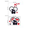 Adesivos de interruptor de gato de casal de desenho animado moda casa adesivos de parede decorativos de interruptor fofos cabelo de geração AliExpress transfronteiriço