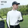 Pgm Ropa de Golf para Hombre Camiseta de Manga Larga Otoño e Invierno Deporte Capa Base Elástica Absorbente de Humedad Secado Rápido Capa Base