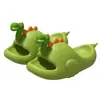 Nuevas Sandalias de Dinosaurio 3D Lindas de Dibujos Animados de Moda para Mujer 2026 Verano Suela Gruesa Exteriores Playa Antideslizantes
