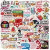 50 Desenhos Animados Divertidos Coleta de Sangue Médica Grafite Adesivos Guitarra Caderno Mala DIY Adesivos à Prova d'Água Atacado