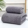 Envio Internacional Toalha de Coral Fleece, Toalha de Espiga de Trigo, Toalha Absorvente para Adultos e Crianças, Toalha de Rosto, Toalha de Banho Grande