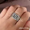 Cao Shi Comercio Exterior Shein Anillo Nuevo para Mujer Anillo Estilo Influencer Tech Futurista Personalidad de Nicho Modelo Brillante