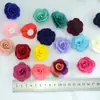 Decoración de caja de regalo de camelia y rosa simuladas de cáñamo hechas a mano, flores para sostener en bodas, zapatos y sombreros, accesorios de ropa