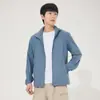 Ropa de Protección Solar de Verano Nueva para Parejas, Ligera y Transpirable, UPF50+, Ropa de Protección Solar para Hombres, Ropa de Protección para la Piel de Color Sólido con Capucha para Parejas