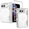 Adecuado para Funda de Teléfono Móvil Apple 18Duo, Funda de Teléfono Móvil Plegable Transparente Magnética con Goteo de Aceite, Funda de Teléfono Móvil Iphoneteduo Resistente al Amarillo