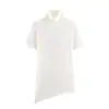 Camiseta de Punto Asimétrica de Cuello Alto para Mujer Talla Grande Moda Calle Primavera 2026 W025 12121