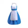 Delantal Estilo Princesa Falsa Infantil Blancanieves Belle Aloe Cabello Largo Cenicienta Vestido de Cuello para Niños Cabello Transfronterizo
