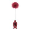 Pluma de Cauda Direto da Fábrica Novo vermelho rosa raquete de dupla finalidade raquete de pena teaser stick exportação de comércio exterior raquete de couro