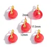 Estilo Chinês Festivo Fechadura Ruyi com Incrustação de Jade Sintético Bolsa da Sorte Amendoim Pingente Pulseira DIY Chaveiro Amendoim W672