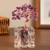 Árvore da Riqueza de Cristal Natural Ornamento de Cristal Puro Feito à Mão Presente de Riqueza para Escritório e Casa Pequeno Ornamento de Mesa