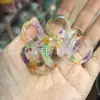 Fabricante de Productos de Jade al por Mayor Anillos de Cuarcita de Hielo Transparente de Alta Calidad, Anillos para Dedos, Anillos de Mano, Anillos de Flor Flotante Tipo Hielo